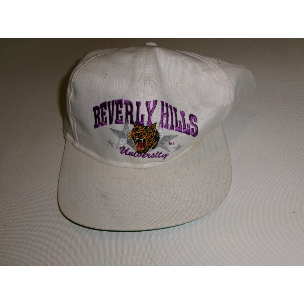 BEVERLY HILLS UNIVERSITY 90S SNAPBACK BEACH GOLF Y2K 00S HAT CAP VINTAGE S1